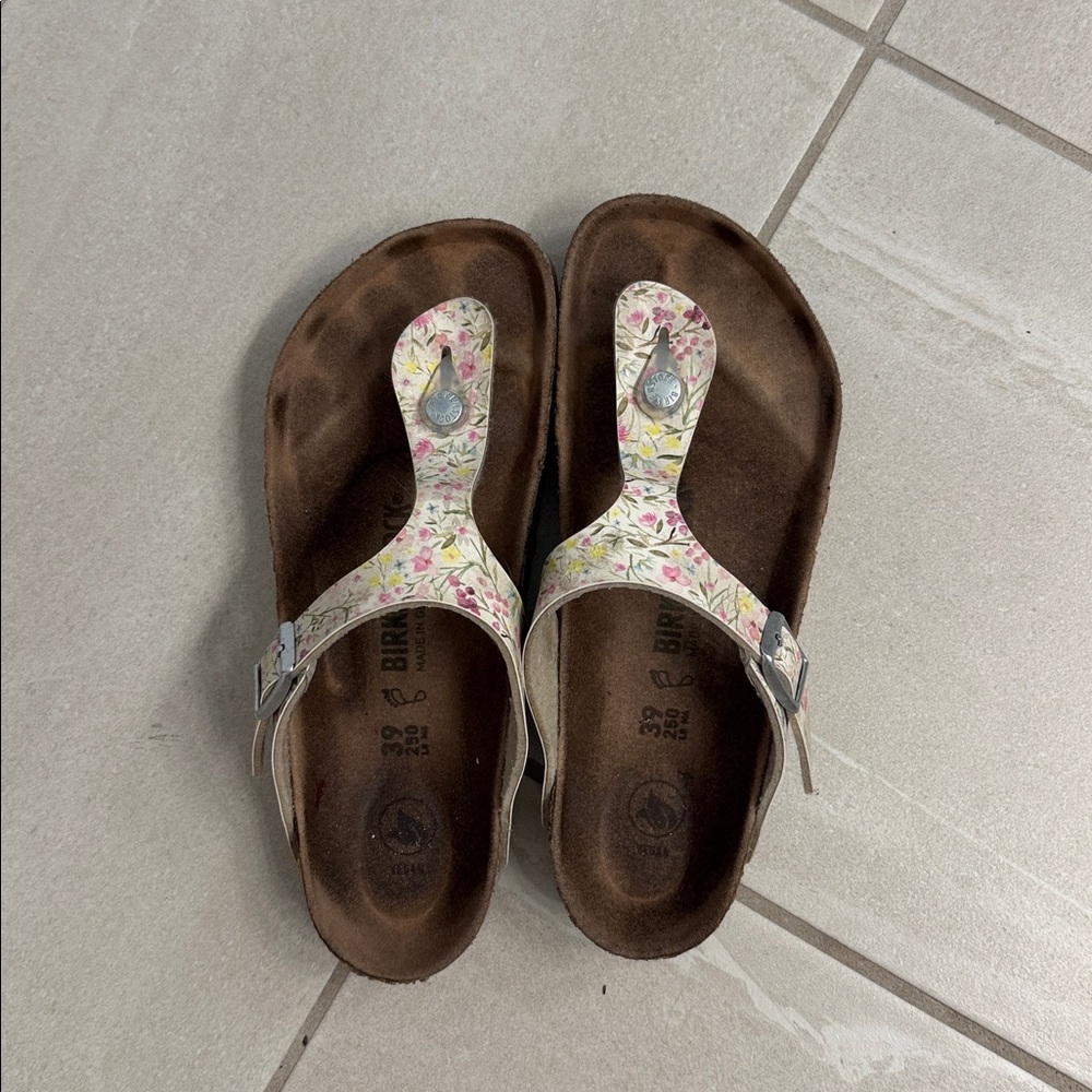 Birkenstock Multicolor Floral Thong Sandals